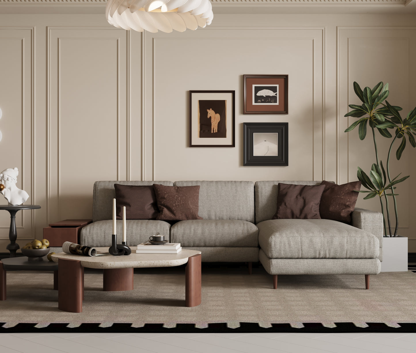 Ford Leather Sectional Sofa