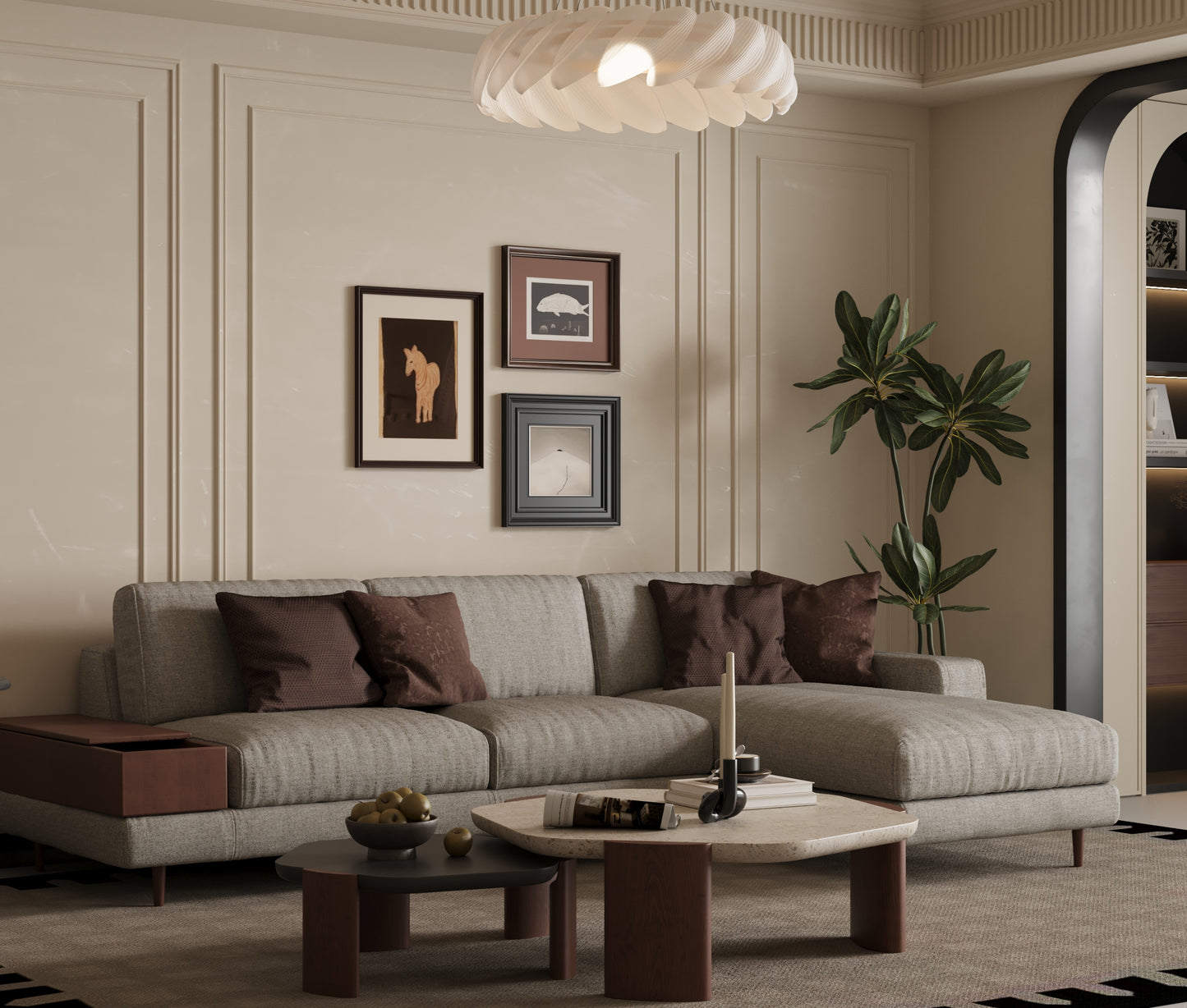 Ford Leather Sectional Sofa